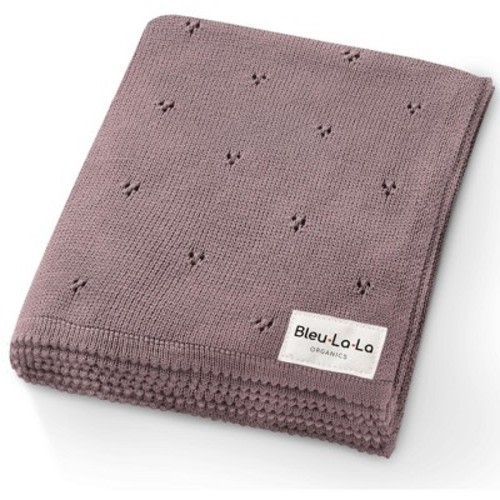 Luxury 100% Organic Cotton Pointelle Baby Receiving Swaddle Blanket for Infants Boys and Girls, Color: Sugar plum