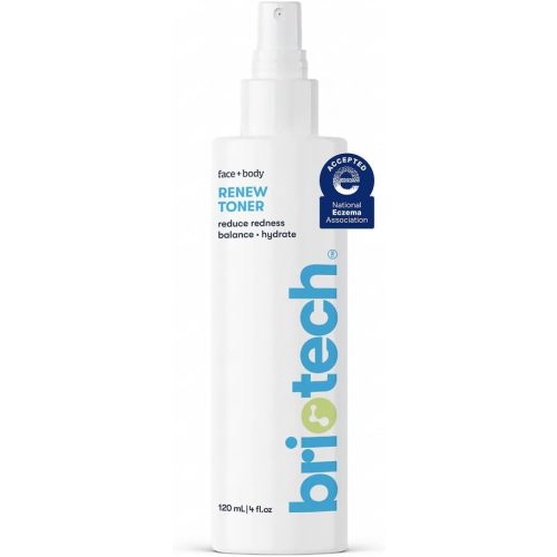 BRIOTECH Renew Toner, Hypochlorous Acid Spray, Minimize Appearance of Blemishes, Soothing Facial Mist for Sensitive Skin, Calm Redness & Bumps, Vegan, 4 fl oz