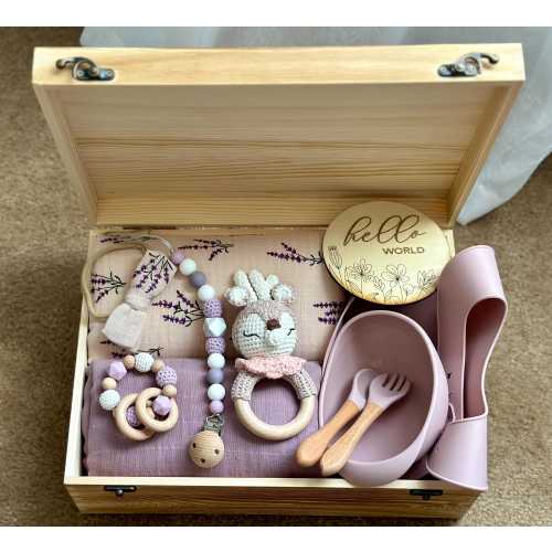 Purple Deer Baby Gift Set | Baby Shower Gift Set | Gift for New Born | Baby Blanket Gift Set | 11 pieces gift set