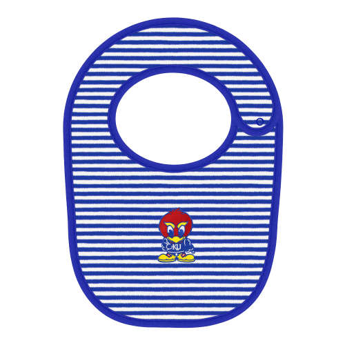 Kansas Jayhawks Striped Newborn Bib | College Baby