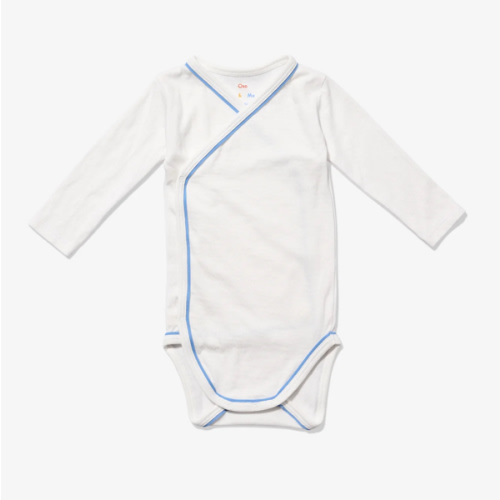 Newborn & Baby Crossbody Onesie In Blue | Oso & Me