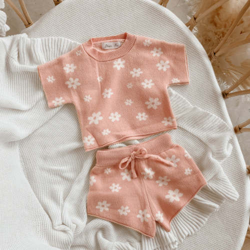Posy Knit 2 Piece Set - Short Sleeve