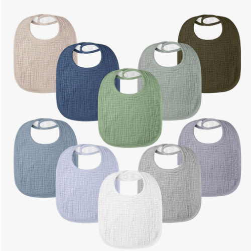 Amazon.com: 100% Cotton Muslin Baby Bibs 10-Pack Baby Drool Bibs for Unisex Baby Toddlers Infant Newborns Drooling and Teething(Island) : Baby