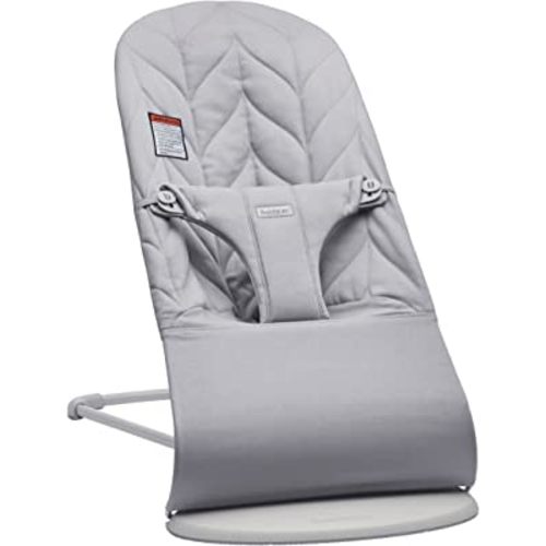 BabyBjörn Bouncer Bliss, Cotton, Petal Quilt, Light Gray
