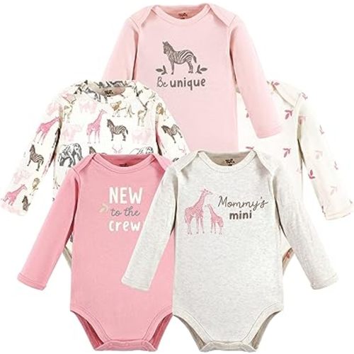 Touched by Nature baby-girls Organic Cotton Long-sleeve Bodysuits