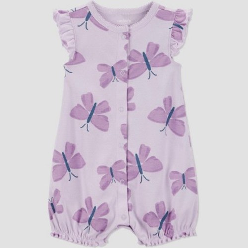 Carter's Just One You® Baby Girls' Ruffle Sleeve Butterfly Romper - Purple 9M