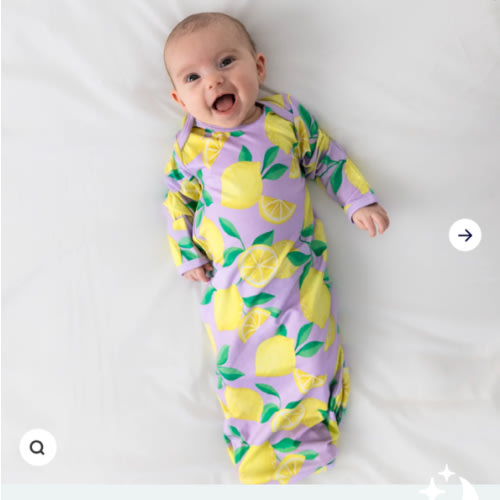 Lavender Sunny Citrus Infant Gown – Little Sleepies