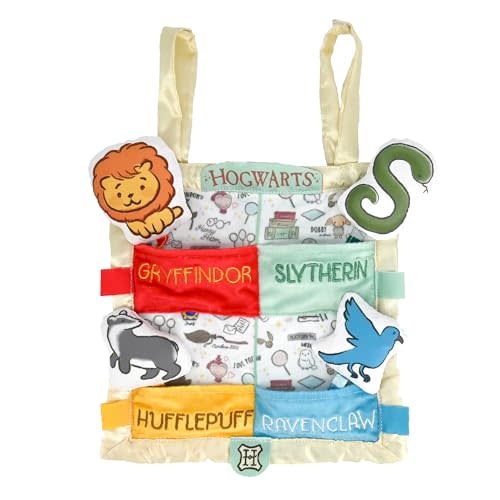 KIDS PREFERRED Harry Potter Hogwarts House Peek a Boo On The Go Activity Toy Lovey Security Blanket for Newborns, Babies, and Toddlers