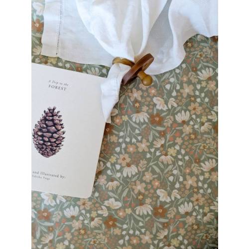 Fitted Crib Sheet spring Floral Baby Bedding peach sage Crib Sheet Mini Crib Sheet coral Changing Pad Covers / Babiease Baby Bedding Sheets