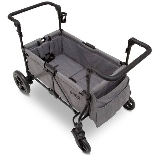 Jeep Wrangler Stroller Wagon With Included Car Seat Adapter By Delta Children - Gray