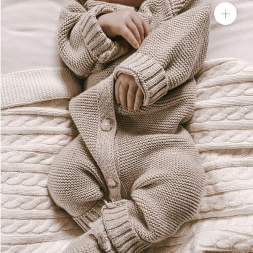 Luna + Luca Classic Purl Knit Jumpsuit - Heather Beige