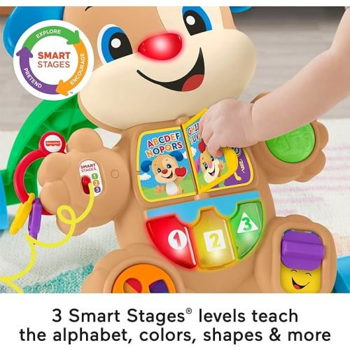 Fisher-Price Laugh & Learn Baby & Toddler Toy Smart Stages Learn With Puppy Walker, Educational Music Lights And Activities