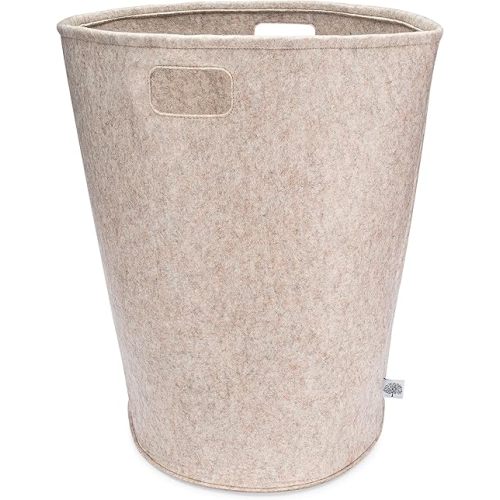 Parker Baby Nursery Laundry Hamper - Large Felt Storage Basket (Oatmeal)