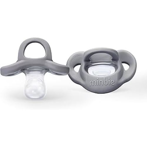 Minbie Orthodontic Soother Pacifier 2 Pack - Nurtures Breastfeeding & Oral Development