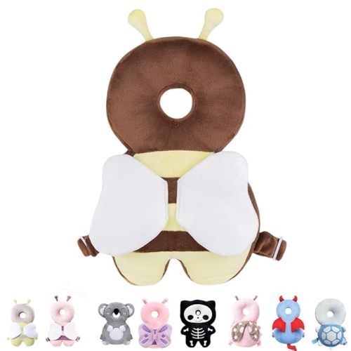 Baby Head Protector Backpack for Falling Crawling and Walking Toddler Essentials Harness Infant Brown Bee Toys Helmets Baby Christmas Gifts Essentials Must Have Stuff Items for 0.5-2 Years