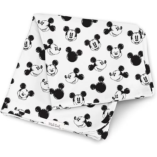 Milk Snob Disney Baby Boy/Girl Swaddle Blanket, Soft Receiving, Security and Play, Toddler Infant NewbornBedding, Baby Shower, Baby Registry Gift (Mickey Mouse Sketch) 34 * 34 inches