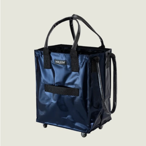 Midnight Blue Tote Bag | Foldable Bag on Wheels – HULKEN®