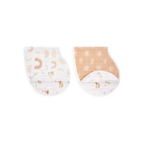 Unisex Cotton Burpy Bibs, 2 Pack