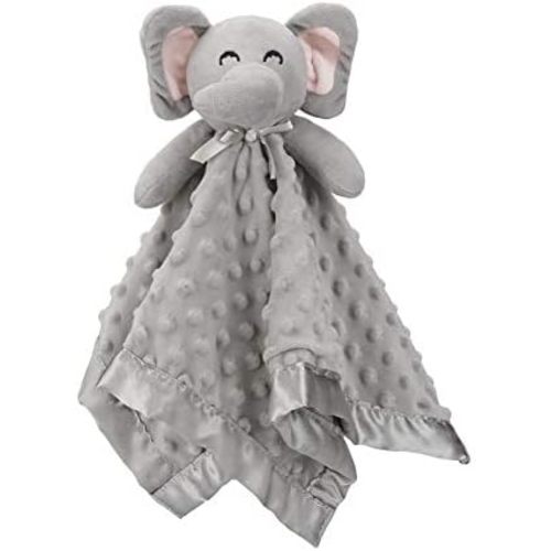 Pro Goleem Elephant Security Blanket, Soft Lovey Unisex Lovie Baby Gifts for Boys and Girls Snuggle Toy Stuffed Animal Newborn Essentials and Items Grey 16 Inch