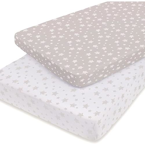 Bassinet Sheets, Tan Drawn Star Design