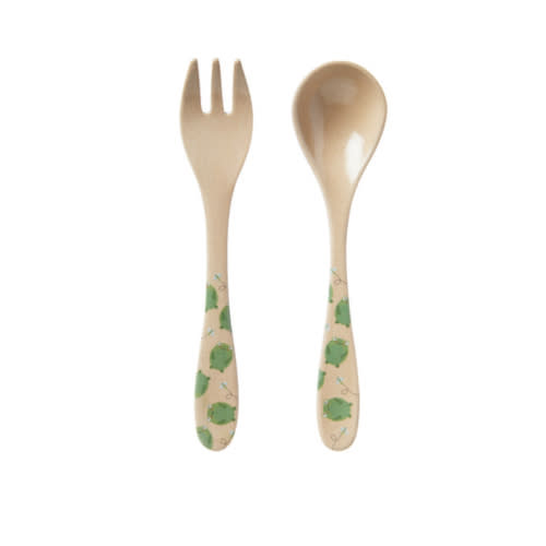 Eco Rice Husk Spoon & Fork Set