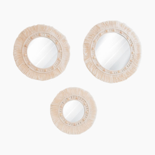 Crane Baby Willow 3-pc. Mirror Macrame Wall Hangings - Natural