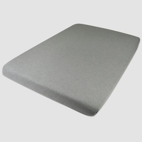 Honest Baby Organic Mini Crib Sheet - Heather Gray: Fits 3" Mattress, Solid Pattern, Non-Woven Fabric