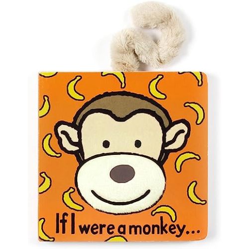 Jellycat If I were a Monkey: A Baby Touch and Feel Board Book Children's Book | Baby Gift