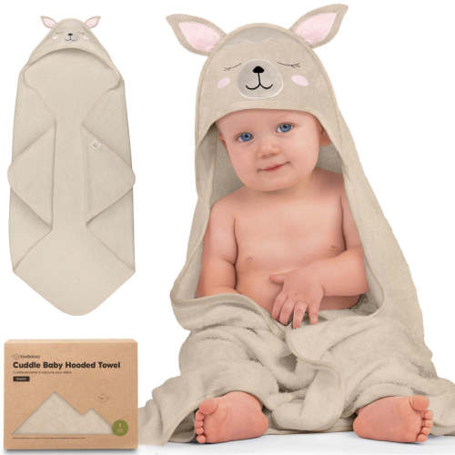 Cuddle Baby Hooded Towel (Alpaca) Alpacas