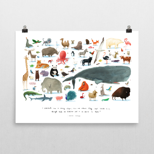 'The Animals' Art Poster – Oliver Jeffers Stuff