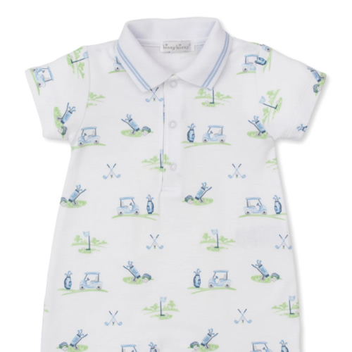 Fairway Foursome Blue Short Playsuit
