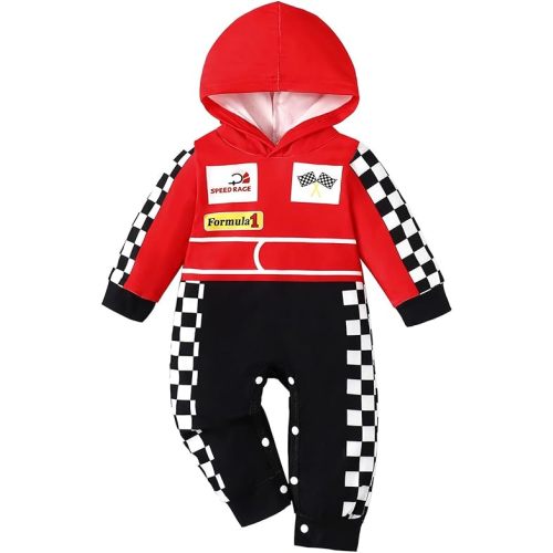 Newborn Boy Outfit Baby Clothes Uniform Hooded Romper