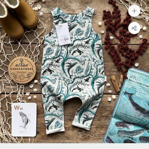 Whale Waves Long Romper | Ready To Post