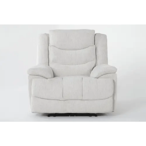 Cruz Ecru Power Recliner with USB | Living Spaces