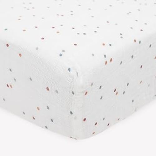 Amazon.com: Little Unicorn Cotton Muslin Fitted Crib Sheet | Sized for Standard Baby Crib Mattress & Toddler Bed | Cozy Bedding Sheet for Boys and Girls | Machine Washable | 52” x 28” x 6” (Dots) : Baby