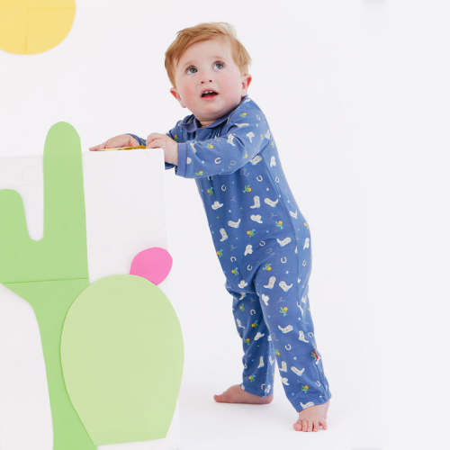 rodeo drive blue modal magnetic polo coverall