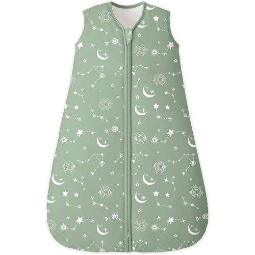 Sleep Sack 6-12 Months TOG 2.5 Winter Baby Wearable Blanket, 100% Cotton Newborn Infant Sleeping Sack with 2-Way Zipper Warm Soft Baby Sleep Sack Constellation