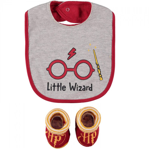 Harry Potter Little Wizard 2 Piece Bib and Sock Set