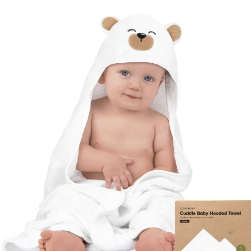 KeaBabies Cuddle Bamboo Viscose Hooded Towel - Bear