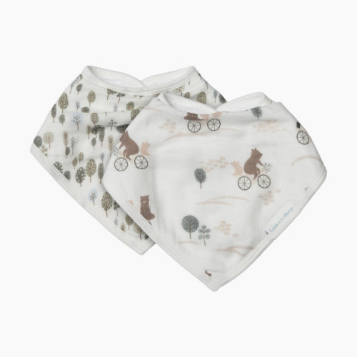 Loulou Lollipop Bamboo Bandana Bib Set - Bears On Bikes