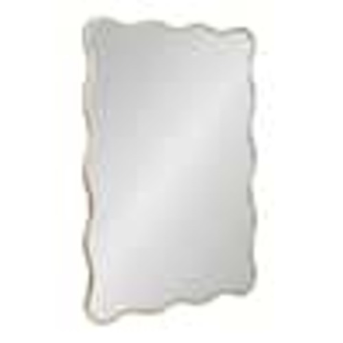 Kate and Laurel Viona 24.00 in. W x 36.00 in. H Gold Scalloped Glam Framed Decorative Wall Mirror 227190