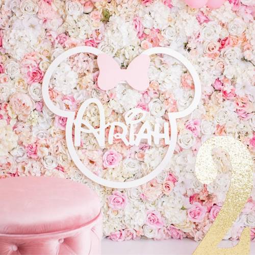 Disney Minnie Mouse Silhouette Name Decor, Wooden Minnie Mouse with Bow, Wooden Name Sign, Kids Name Sign, Name Wall Hanging Door Hanger