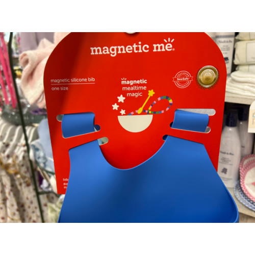 Magnetic Me Marine Blue Silicone Bib