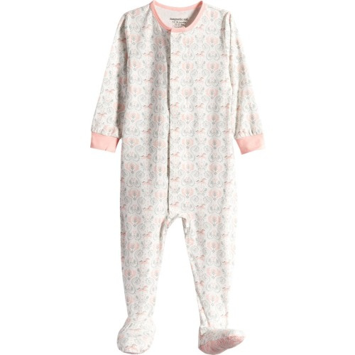 Baby Carousel Magnetic Footie, 0-3M, Pink