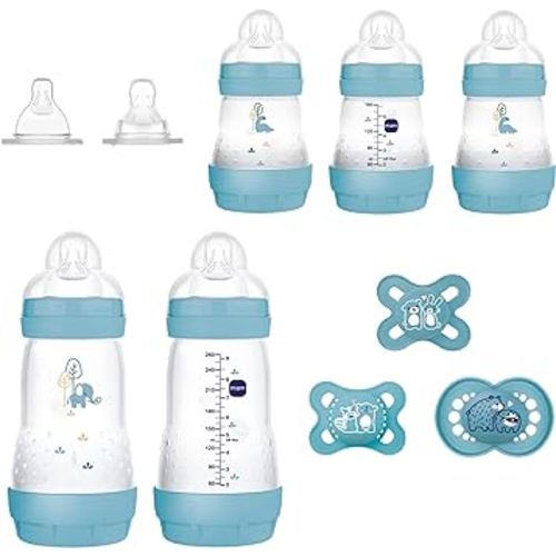 MAM Matte Essentials Gift Set, 10-Piece, Newborn, Boy