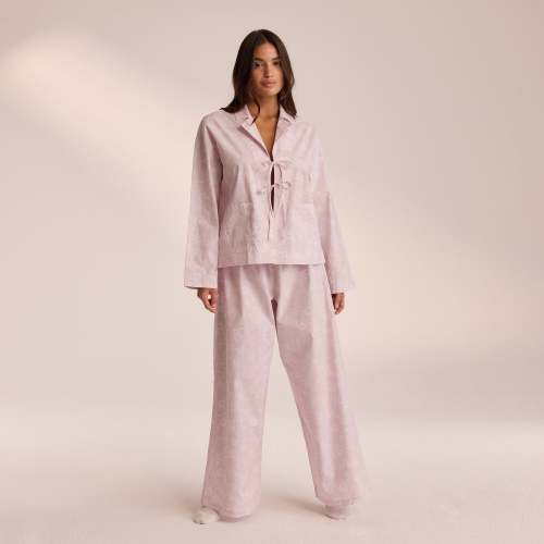 Cotton Pajama Pants - Lilac Size Medium