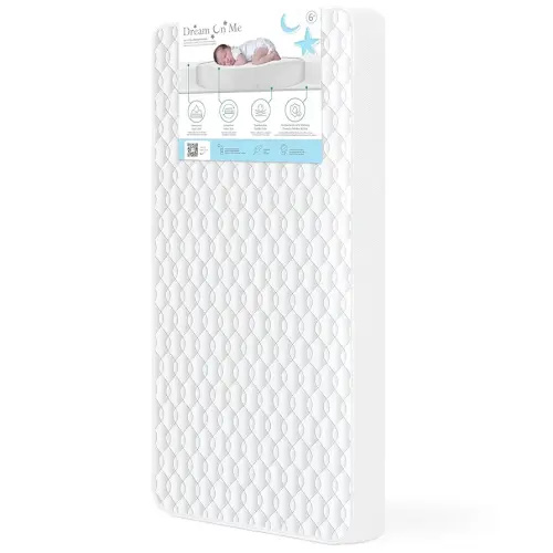 Dream On Me Breathable Full-Size Firm Foam Crib & Toddler Mattress – Dual-Sided Design, Waterproof Vinyl Cover, GREENGUARD Gold & JPMA Certified, Fits Full Size Cribs & Toddler Beds