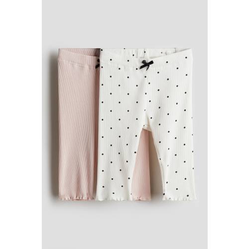 2-PACK RIBBED COTTON LEGGINGS