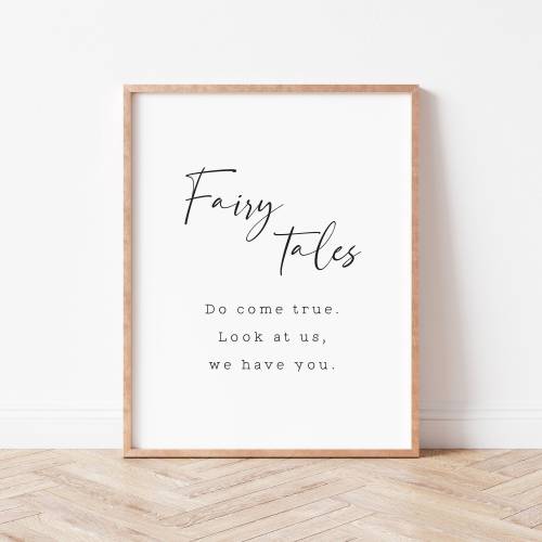 Fairy Tales Printable. Nursery Quotes. Above Crib Sign. Nursery Decor. Baby Girl Gift. Nursery Wall Art Girl. Baby Girl Room Wall Art.