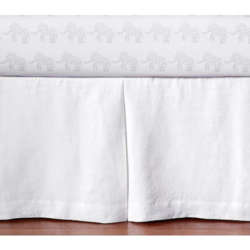 European Linen Crib Skirt | Pottery Barn Kids